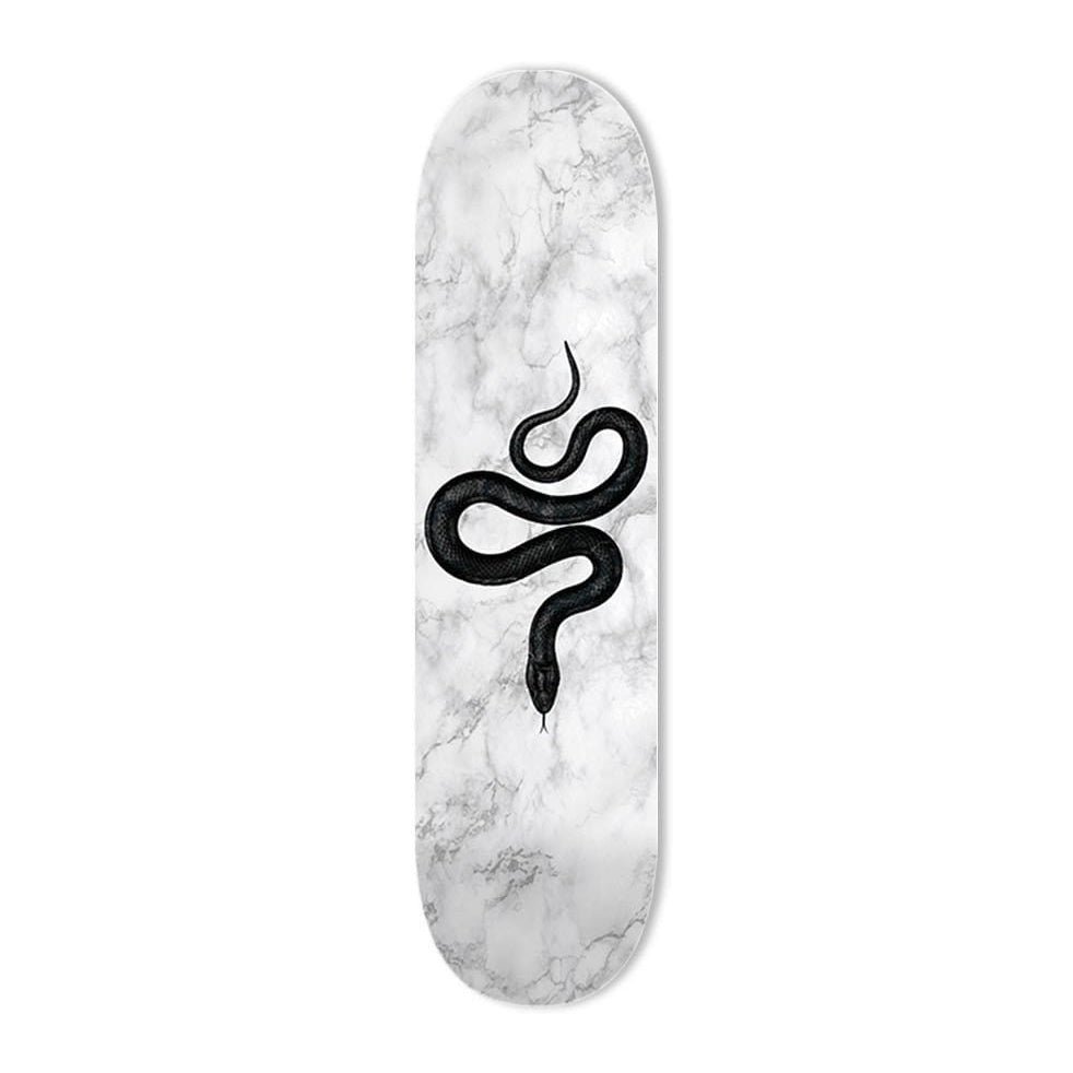 "Marble Snake Grey" - Skateboard - The Art Lab Acrylic Glass Art - Skateboards, Surfboards & Glass Prints Wall Decor for your Home.