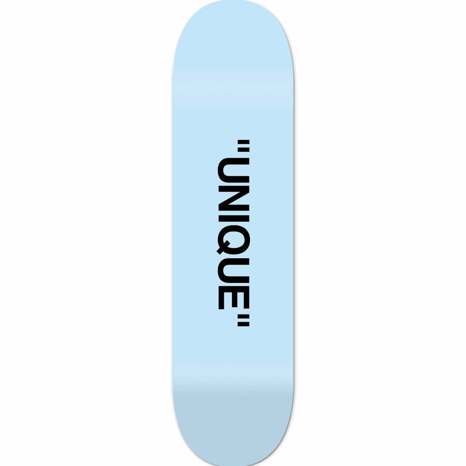 "UNIQUE" - Skateboard - The Art Lab Acrylic Glass Art - Skateboards, Surfboards & Glass Prints Wall Decor for your Home.
