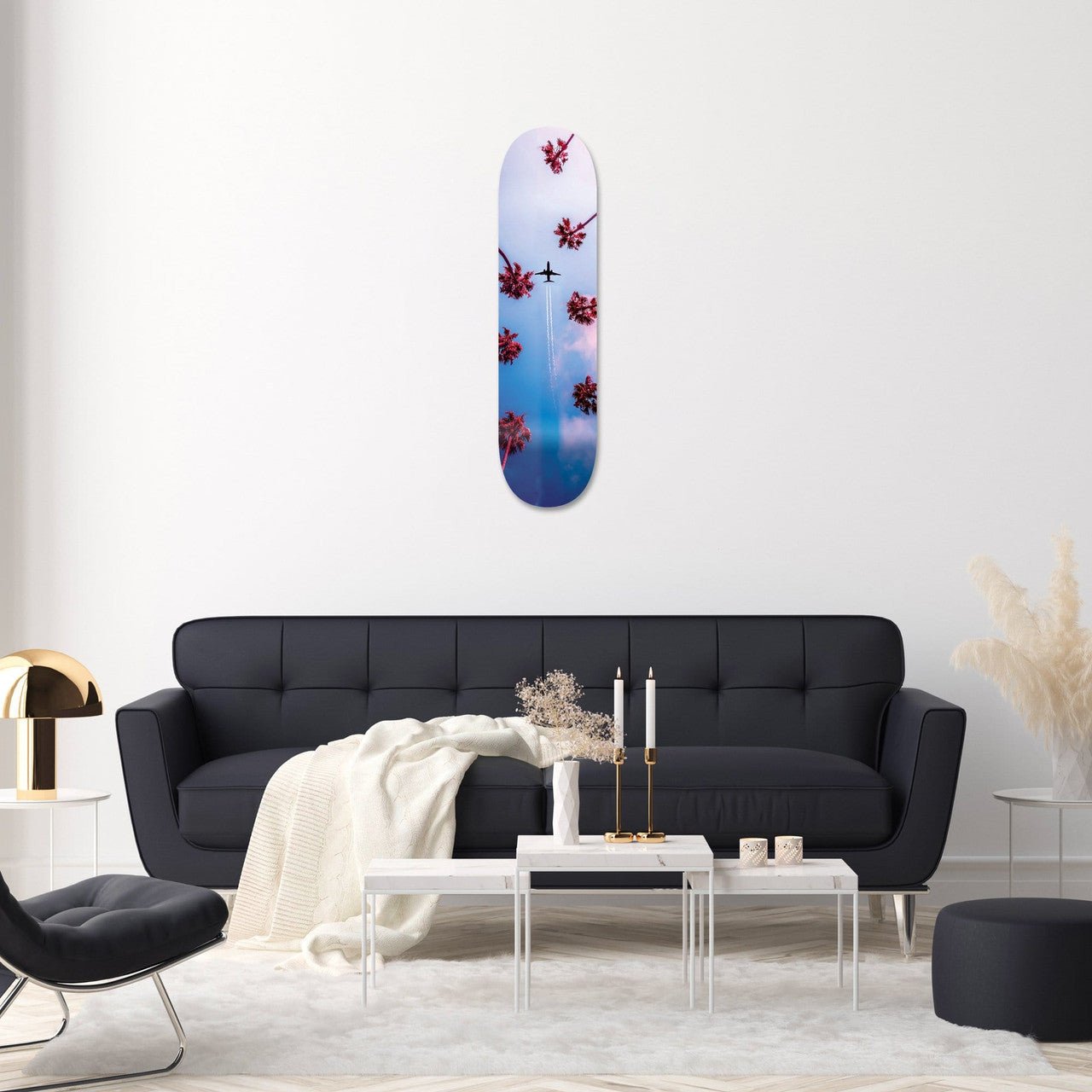"Dreamy Sky" - Skateboard - The Art Lab Acrylic Glass Art - Skateboards, Surfboards & Glass Prints Wall Decor for your Home.