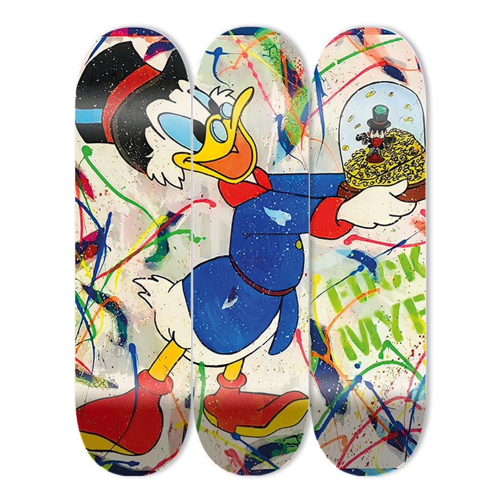 The Art Lab X MYFO - "$Donald" - Skateboard - The Art Lab Acrylic Glass Art - Skateboards, Surfboards & Glass Prints Wall Decor for your Home.