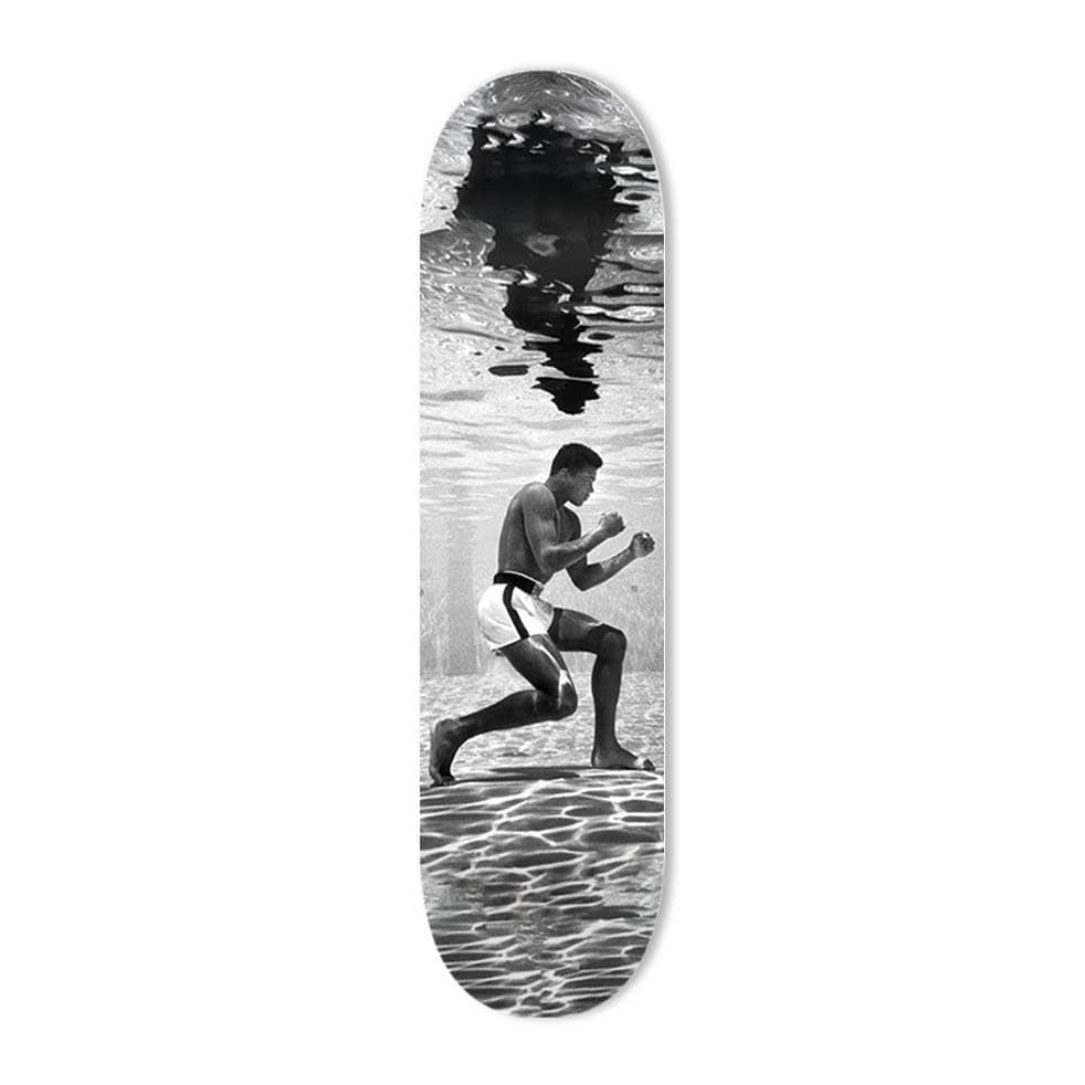 "Ali Underwater" - Skateboard - The Art Lab Acrylic Glass Art - Skateboards, Surfboards & Glass Prints Wall Decor for your Home.