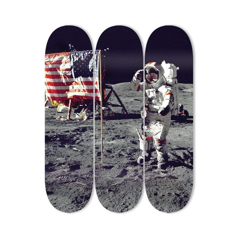 "On the Moon" - Skateboard - The Art Lab Acrylic Glass Art - Skateboards, Surfboards & Glass Prints Wall Decor for your Home.