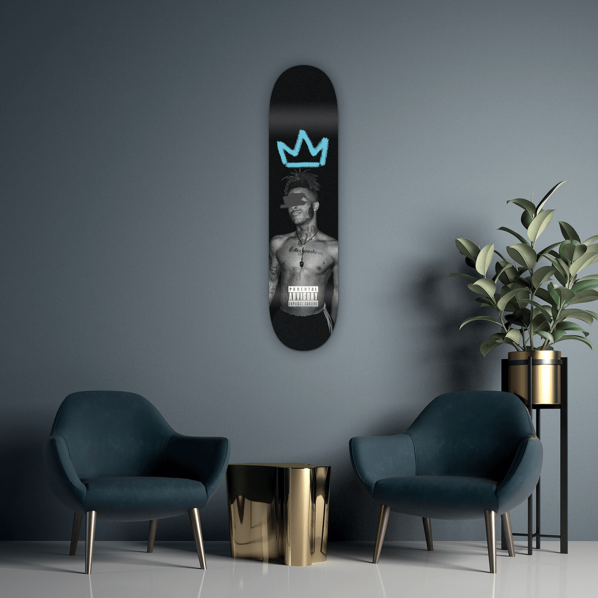"XXX" - Skateboard - The Art Lab Acrylic Glass Art - Skateboards, Surfboards & Glass Prints Wall Decor for your Home.