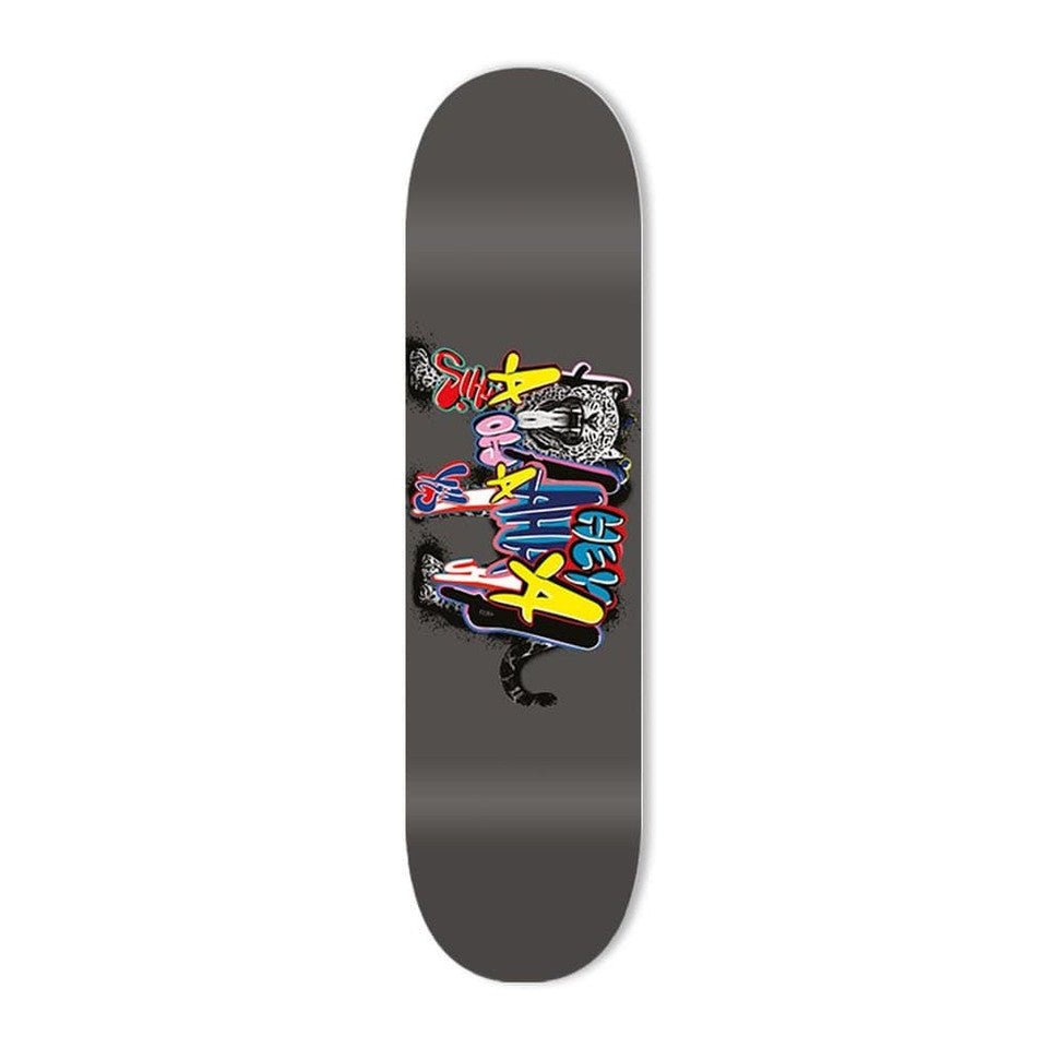 Bundle: "Graffiti Hummingbird & Cheetah" - Skateboard - The Art Lab Acrylic Glass Art - Skateboards, Surfboards & Glass Prints Wall Decor for your Home.