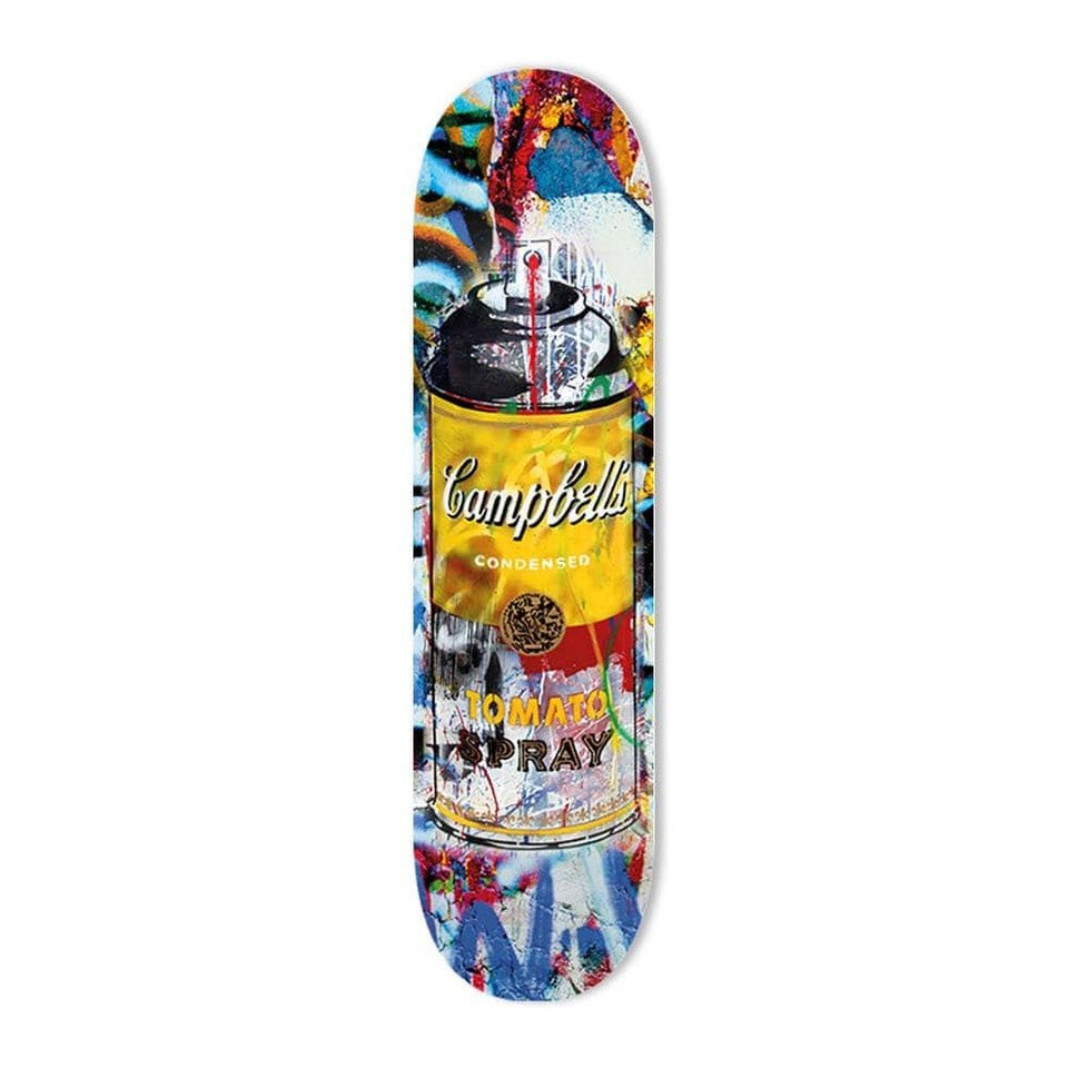 Bundle: "Tomato Spray Purple & Yellow & Red & Green" - Skateboard - The Art Lab Acrylic Glass Art - Skateboards, Surfboards & Glass Prints Wall Decor for your Home.