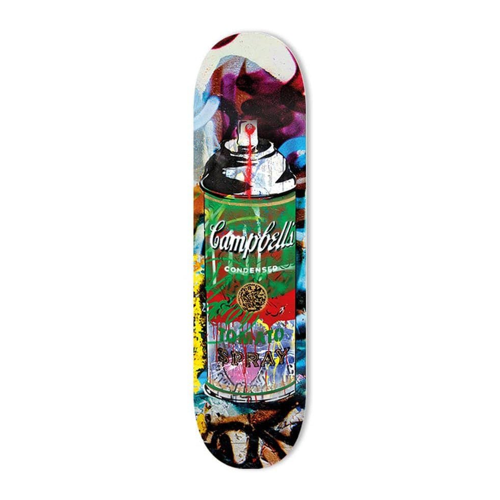 "Tomato Spray Green" - Skateboard - The Art Lab Acrylic Glass Art - Skateboards, Surfboards & Glass Prints Wall Decor for your Home.