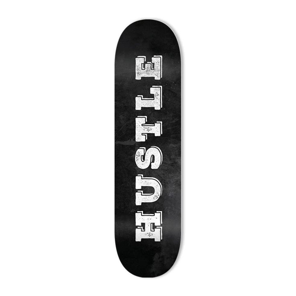 "HUSTLE" - Skateboard - The Art Lab Acrylic Glass Art - Skateboards, Surfboards & Glass Prints Wall Decor for your Home.