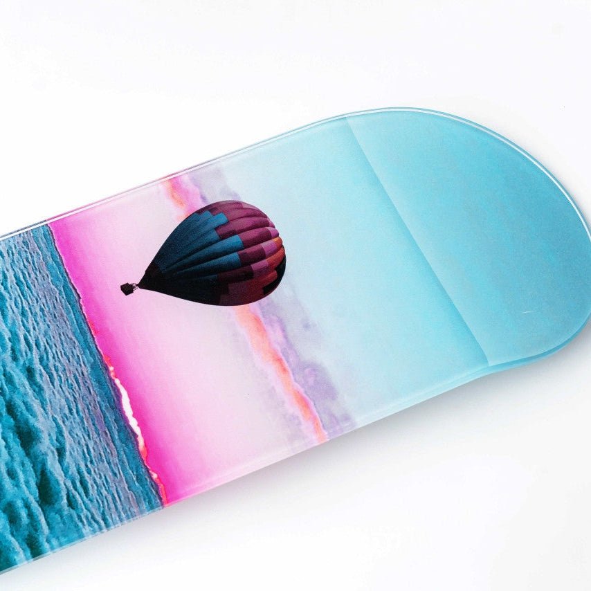 "Dreamy Clouds" - Skateboard - The Art Lab Acrylic Glass Art - Skateboards, Surfboards & Glass Prints Wall Decor for your Home.