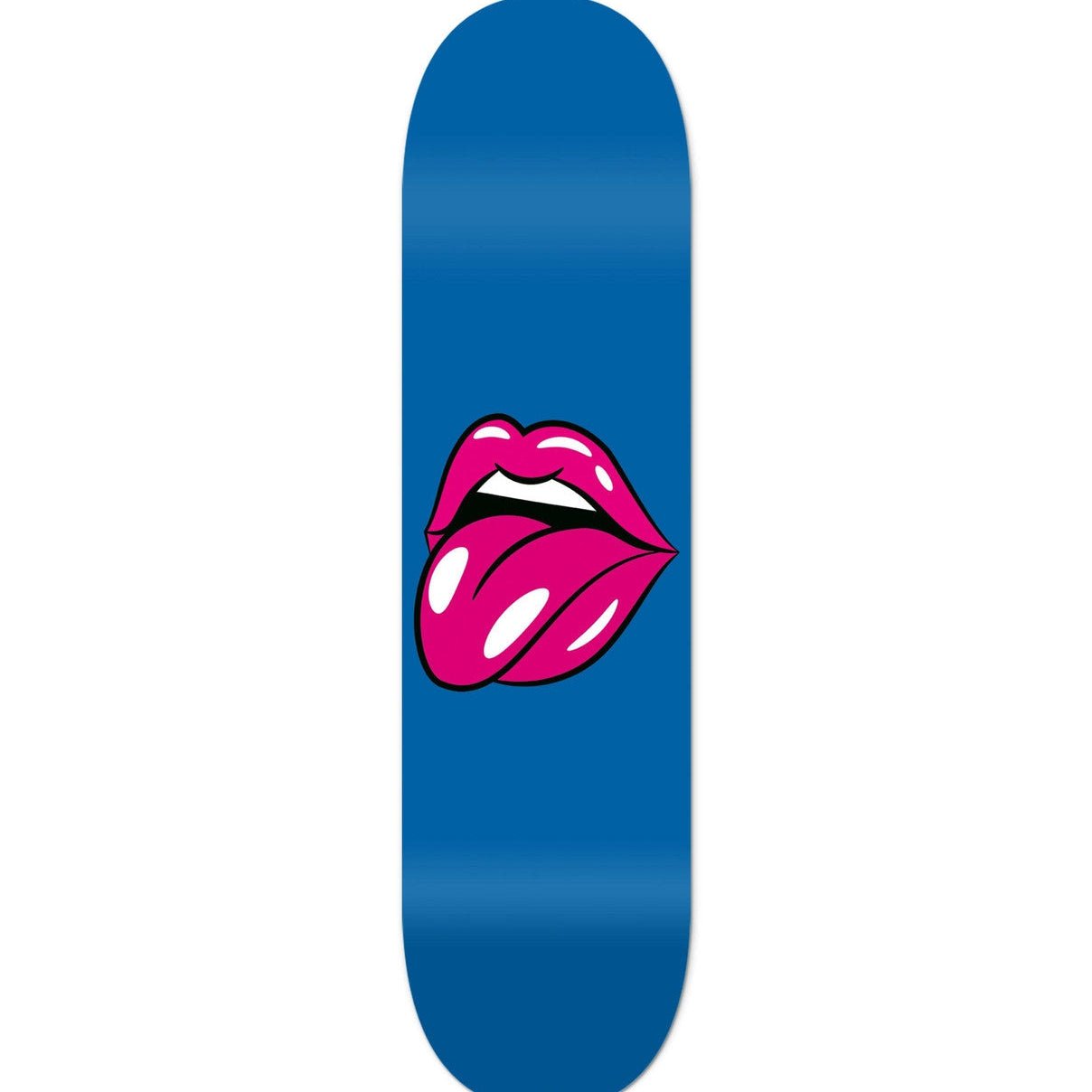 "Lips Blue" - Skateboard - The Art Lab Acrylic Glass Art - Skateboards, Surfboards & Glass Prints Wall Decor for your Home.