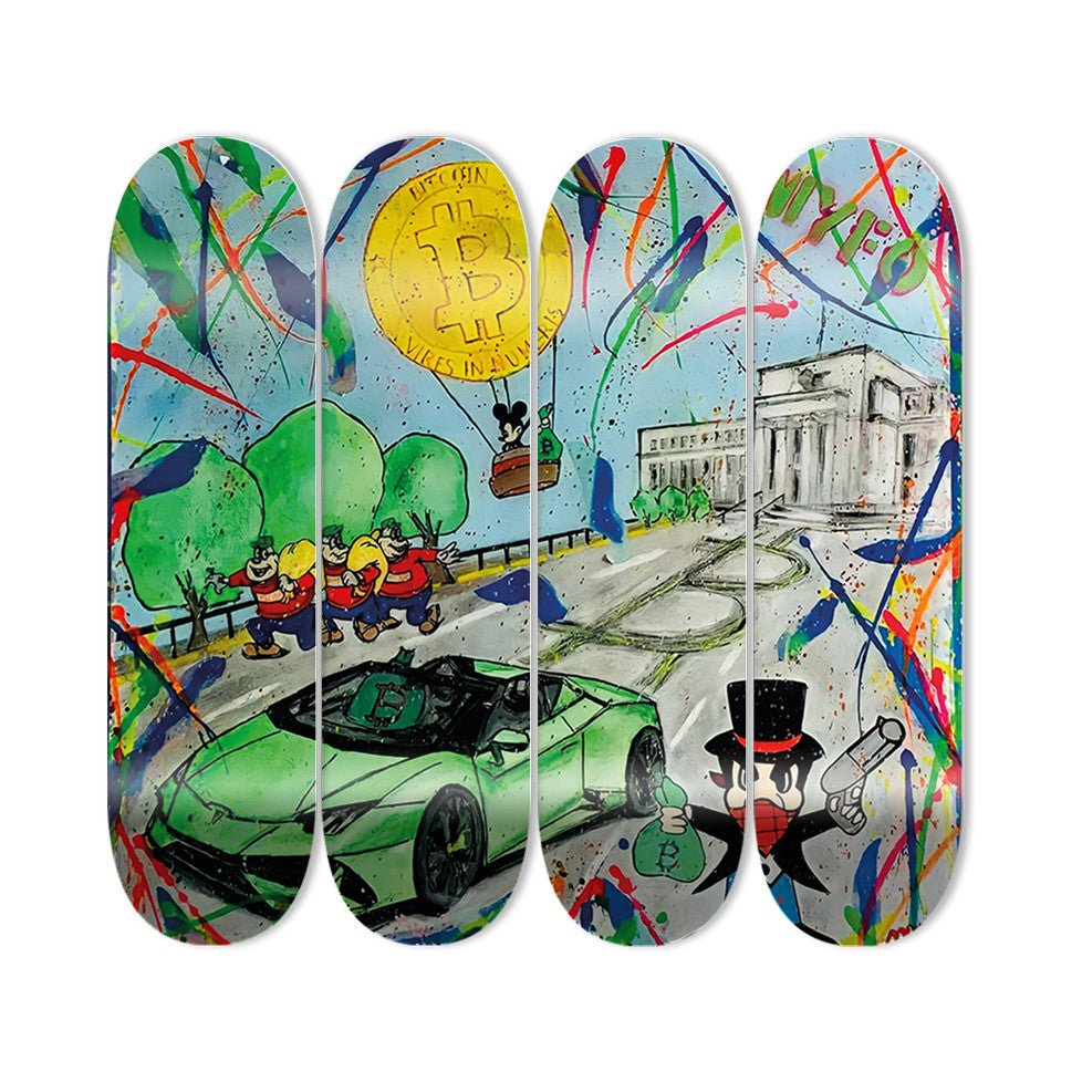 The Art Lab X MYFO - "Lambo"- Skateboard - The Art Lab Acrylic Glass Art - Skateboards, Surfboards & Glass Prints Wall Decor for your Home.