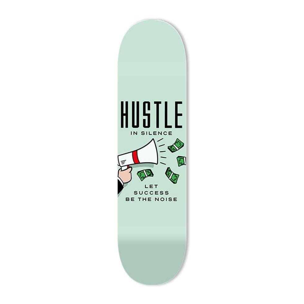 "Hustle in Silence" - Skateboard - The Art Lab Acrylic Glass Art - Skateboards, Surfboards & Glass Prints Wall Decor for your Home.