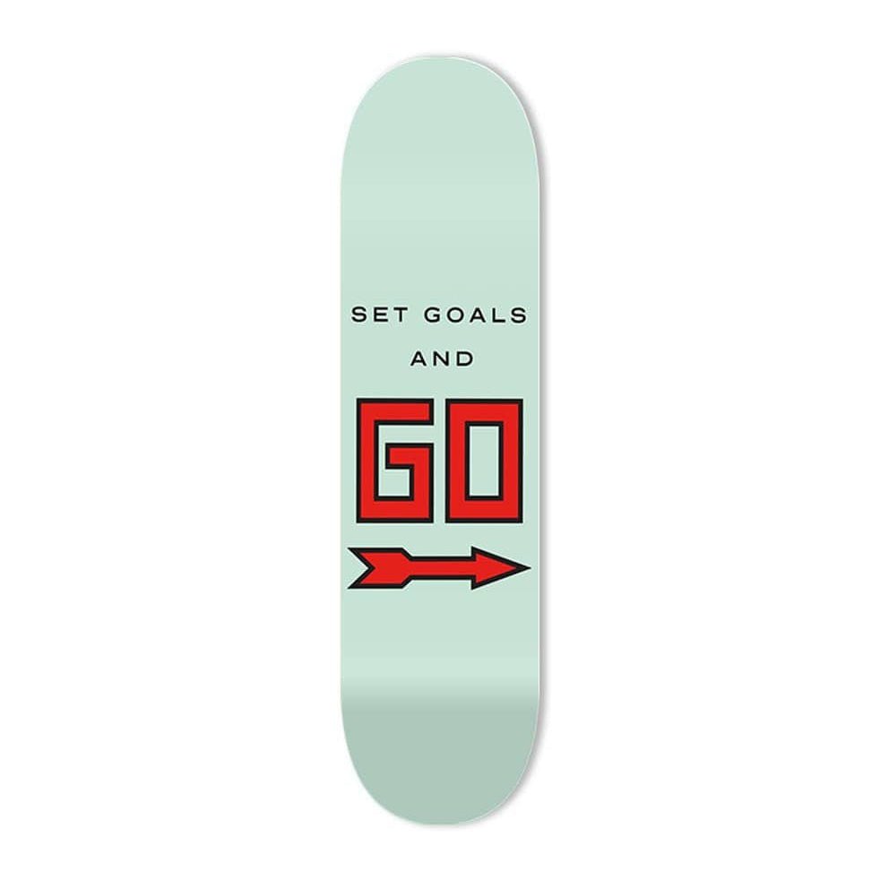"Set Goals" - Skateboard - The Art Lab Acrylic Glass Art - Skateboards, Surfboards & Glass Prints Wall Decor for your Home.