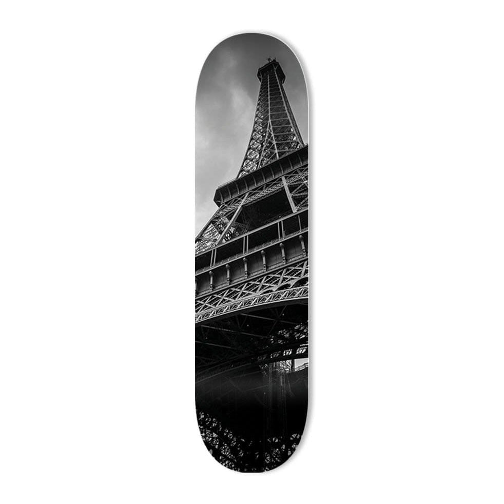 "Paris in Black & White" - Skateboard - The Art Lab Acrylic Glass Art - Skateboards, Surfboards & Glass Prints Wall Decor for your Home.