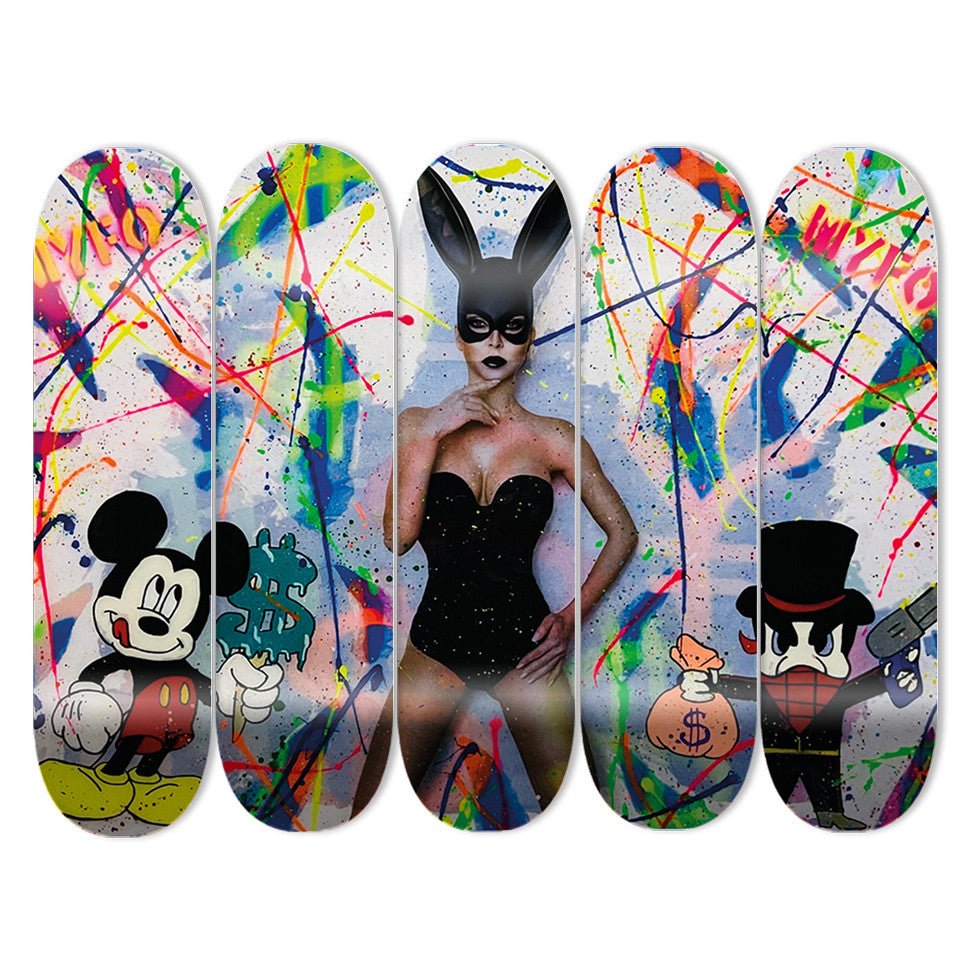 The Art Lab X MYFO - "Playboy" - Skateboard - The Art Lab Acrylic Glass Art - Skateboards, Surfboards & Glass Prints Wall Decor for your Home.