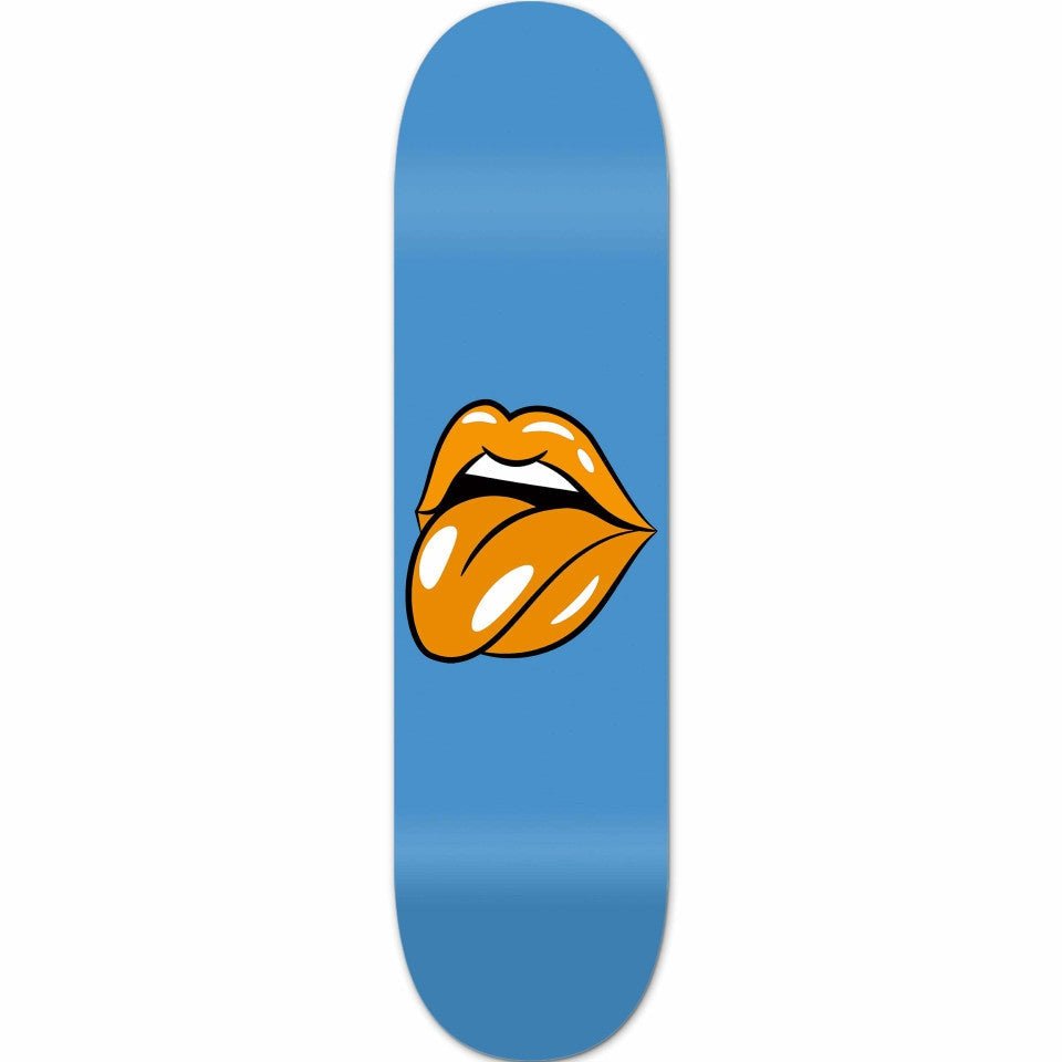 "Lips Azure" - Skateboard - The Art Lab Acrylic Glass Art - Skateboards, Surfboards & Glass Prints Wall Decor for your Home.