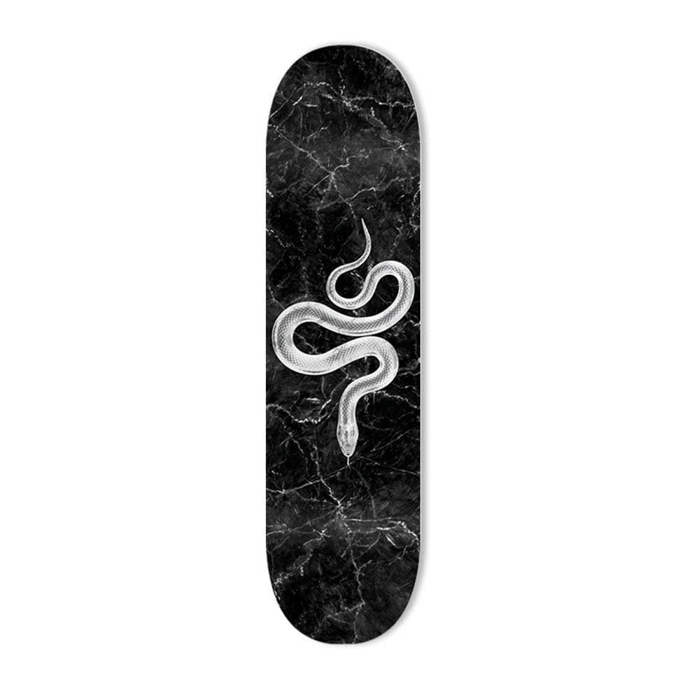 "Marble Snake Black" - Skateboard - The Art Lab Acrylic Glass Art - Skateboards, Surfboards & Glass Prints Wall Decor for your Home.