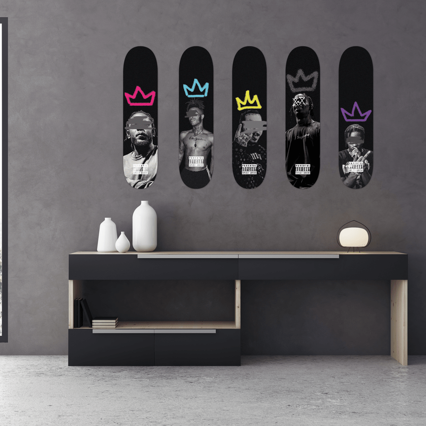 "XXX" - Skateboard - The Art Lab Acrylic Glass Art - Skateboards, Surfboards & Glass Prints Wall Decor for your Home.