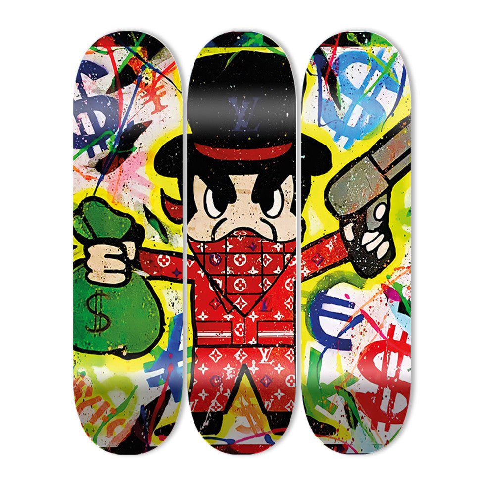 The Art Lab X MYFO - "LV Bandit" - Skateboard - The Art Lab Acrylic Glass Art - Skateboards, Surfboards & Glass Prints Wall Decor for your Home.