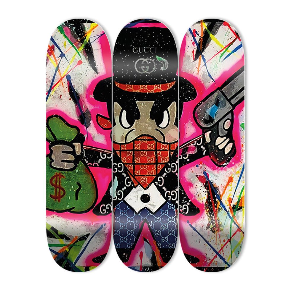 The Art Lab X MYFO - "The Man"  - Skateboard - The Art Lab Acrylic Glass Art - Skateboards, Surfboards & Glass Prints Wall Decor for your Home.